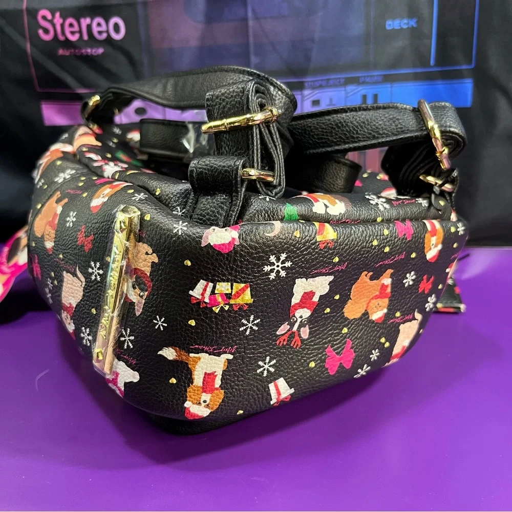 Betsey Johnson Christmas Dogs Small Backpack